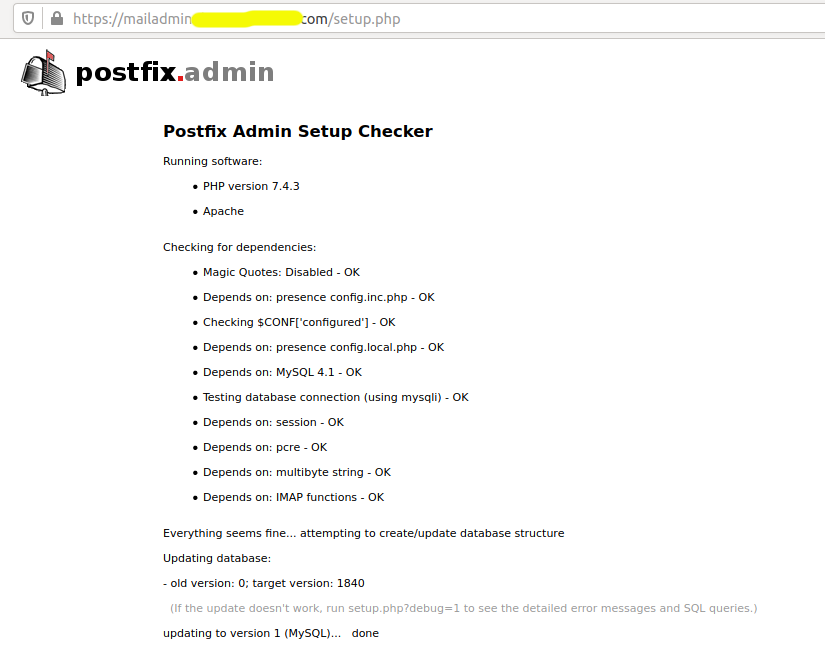 Install Postfix Admin On Ubuntu 20.04 LTS - Set Up